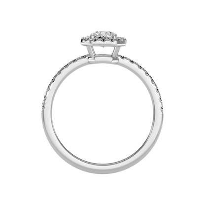 Stupefying Halo Ring In 925 Sterling Silver - Eight