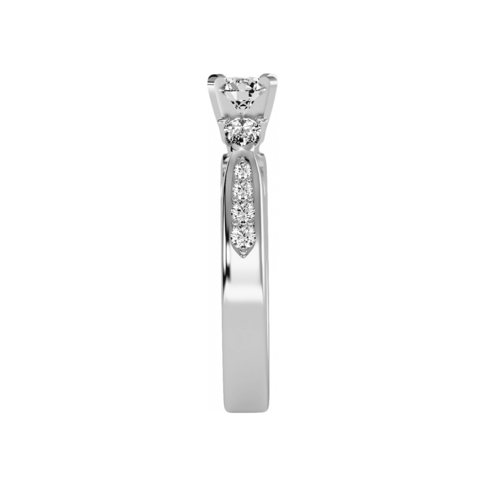 Styliah Solitaire Ring In 925 Sterling Silver - Three