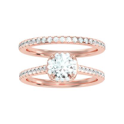 Stylish Bridal Ring Set In 925 Sterling Silver - Ten