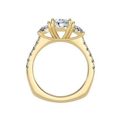Stylish Halo Solitaire Ring In 925 Sterling Silver - Thirteen