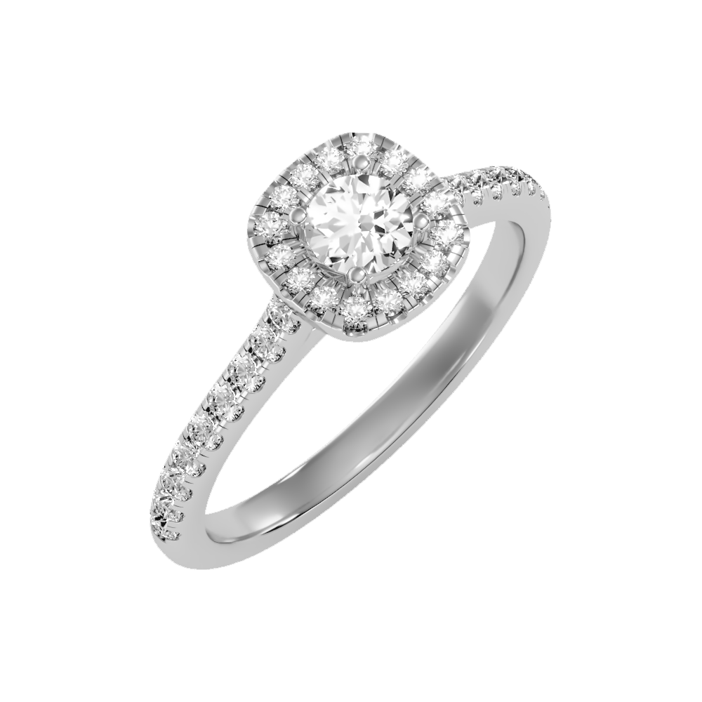 Stylized Solitaire Ring - One