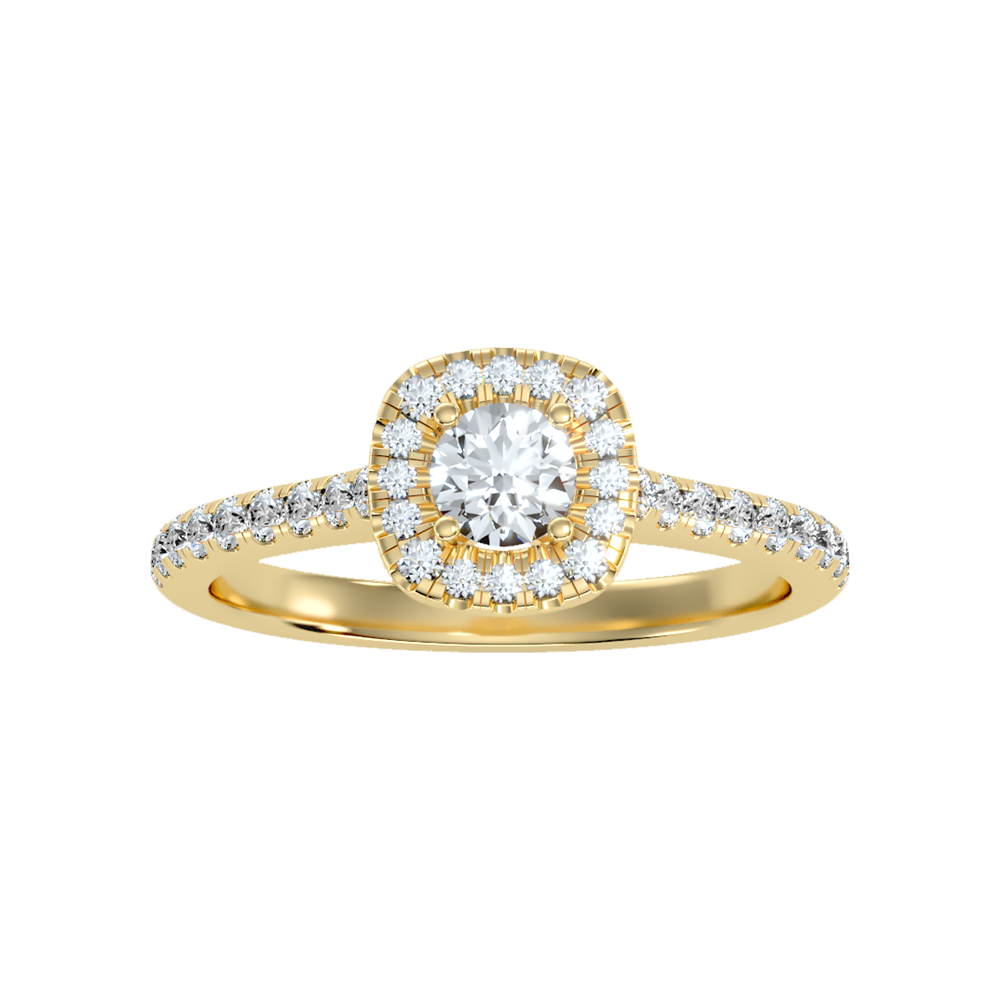 Stylized Solitaire Ring In 925 Sterling Silver - Ten