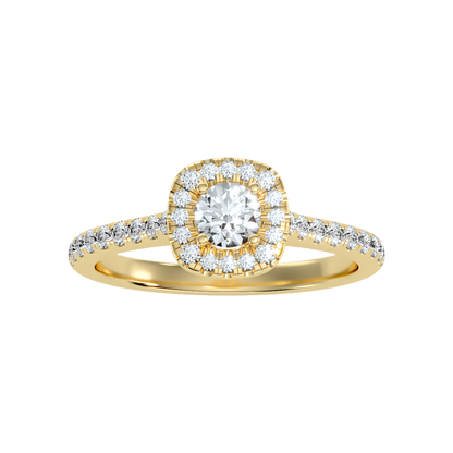 Stylized Solitaire Ring In 925 Sterling Silver - Ten