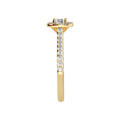 Stylized Solitaire Ring In 925 Sterling Silver - Eleven