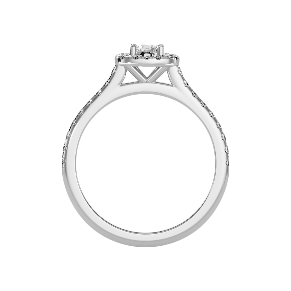Stylized Solitaire Ring In 925 Sterling Silver - Two