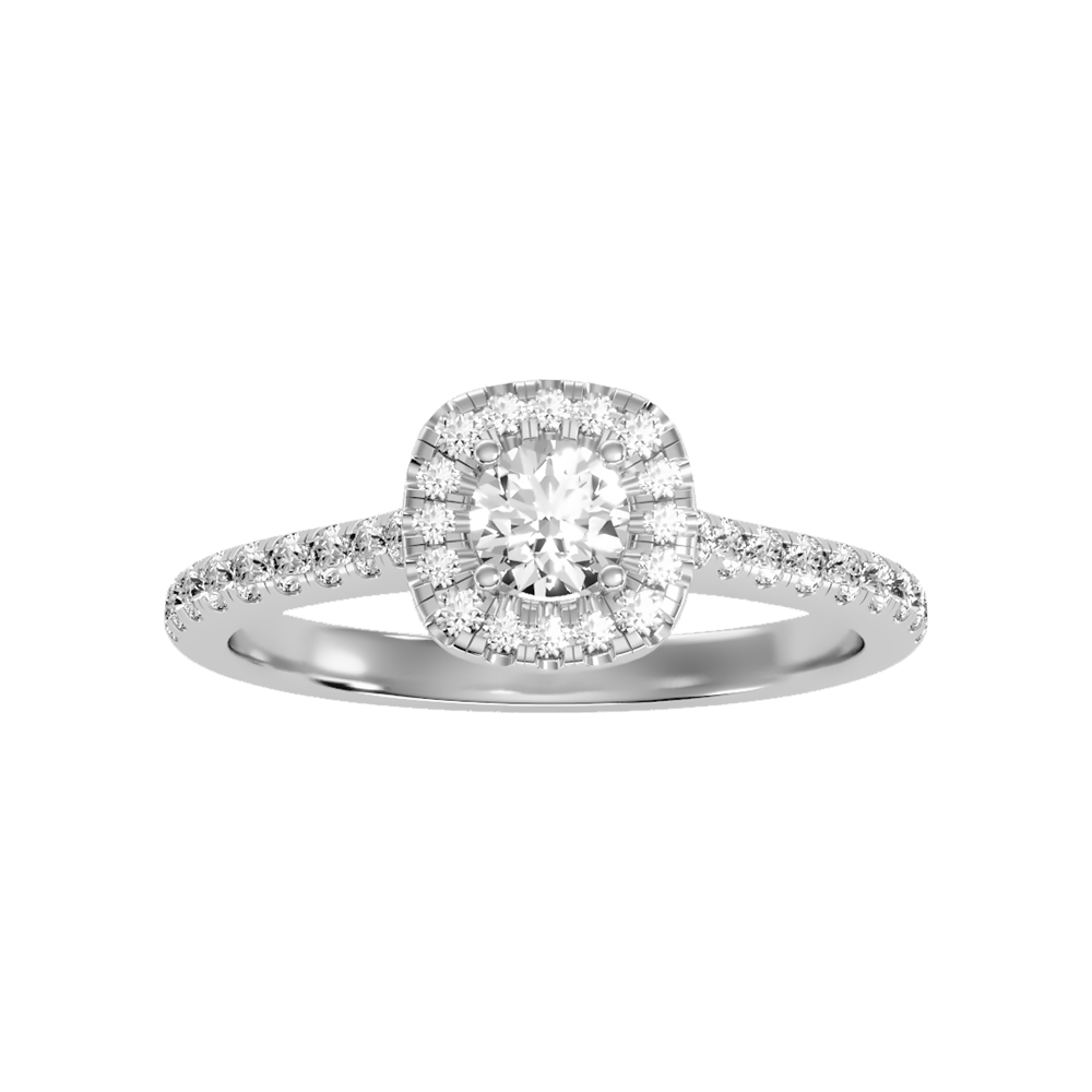 Stylized Solitaire Ring In 925 Sterling Silver - Three