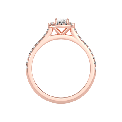 Stylized Solitaire Ring In 925 Sterling Silver - Six