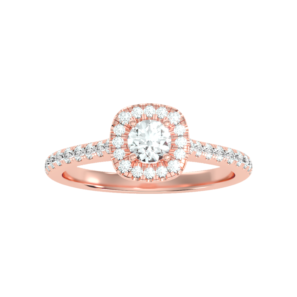Stylized Solitaire Ring In 925 Sterling Silver - Seven