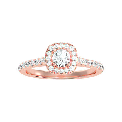 Stylized Solitaire Ring In 925 Sterling Silver - Seven