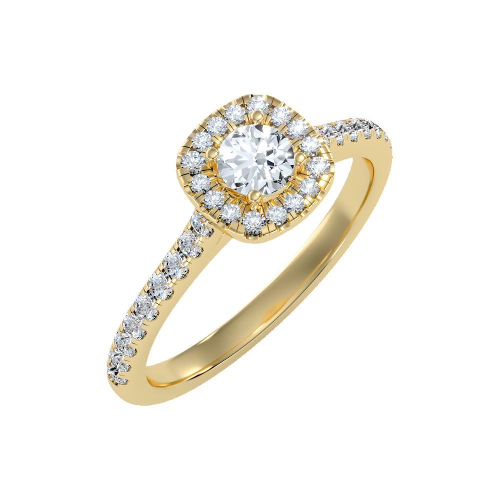 Stylized Solitaire Ring In 925 Sterling Silver - Nine