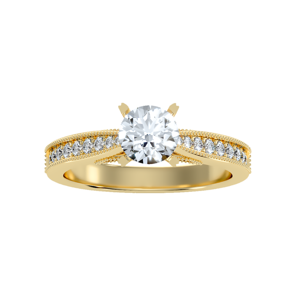 Sublime Solitaire Ring In 925 Sterling Silver - Ten