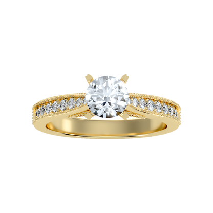 Sublime Solitaire Ring In 925 Sterling Silver - Ten