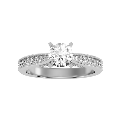 Sublime Solitaire Ring In 925 Sterling Silver - Three