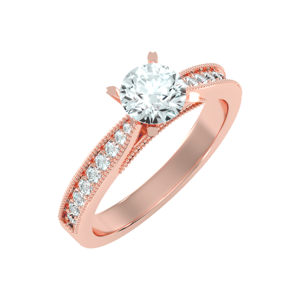 Sublime Solitaire Ring In 925 Sterling Silver - Five