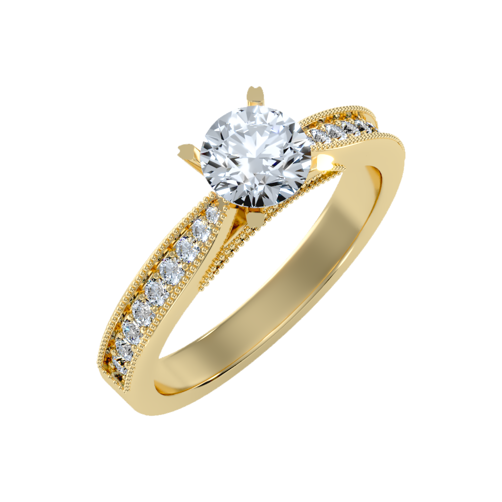 Sublime Solitaire Ring In 925 Sterling Silver - Nine