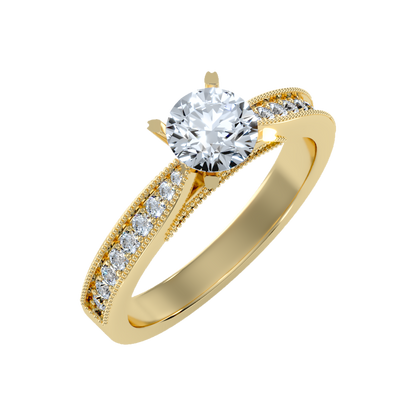 Sublime Solitaire Ring In 925 Sterling Silver - Nine