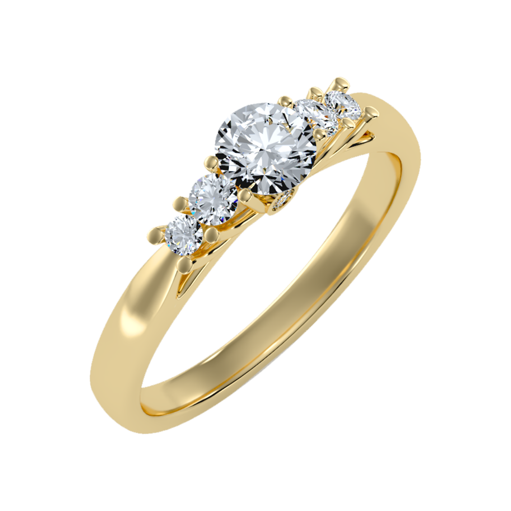 Subtle Statements Single Stone Ring - Ten