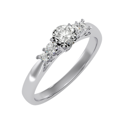 Subtle Statements Single Stone Ring In 925 Sterling Silver - Six