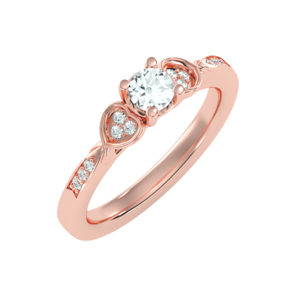 Summery Diamond Ring In 925 Sterling Silver - One