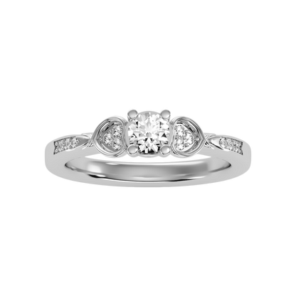 Summery Diamond Ring In 925 Sterling Silver - Six