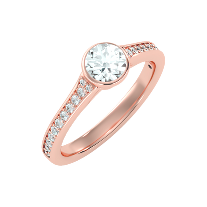 Sumptuous Solitaire Ring In 925 Sterling Silver - One