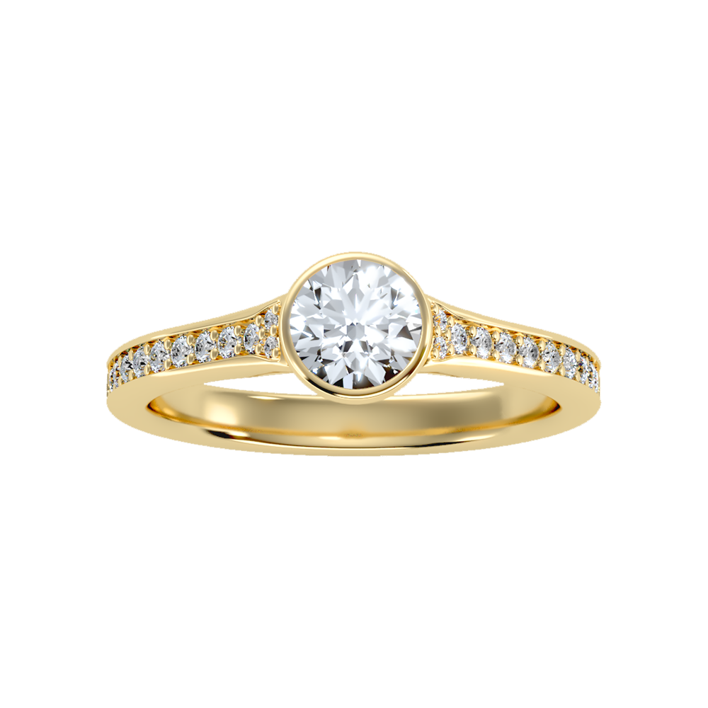 Sumptuous Solitaire Ring In 925 Sterling Silver - Ten