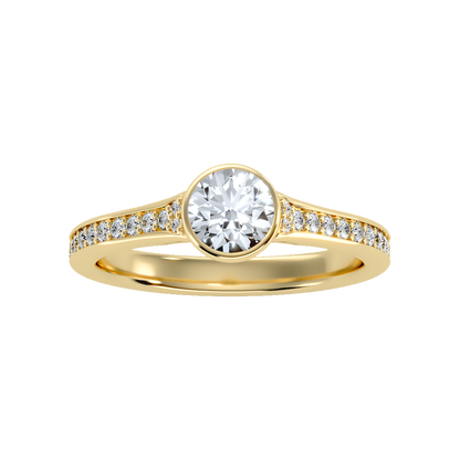 Sumptuous Solitaire Ring In 925 Sterling Silver - Ten
