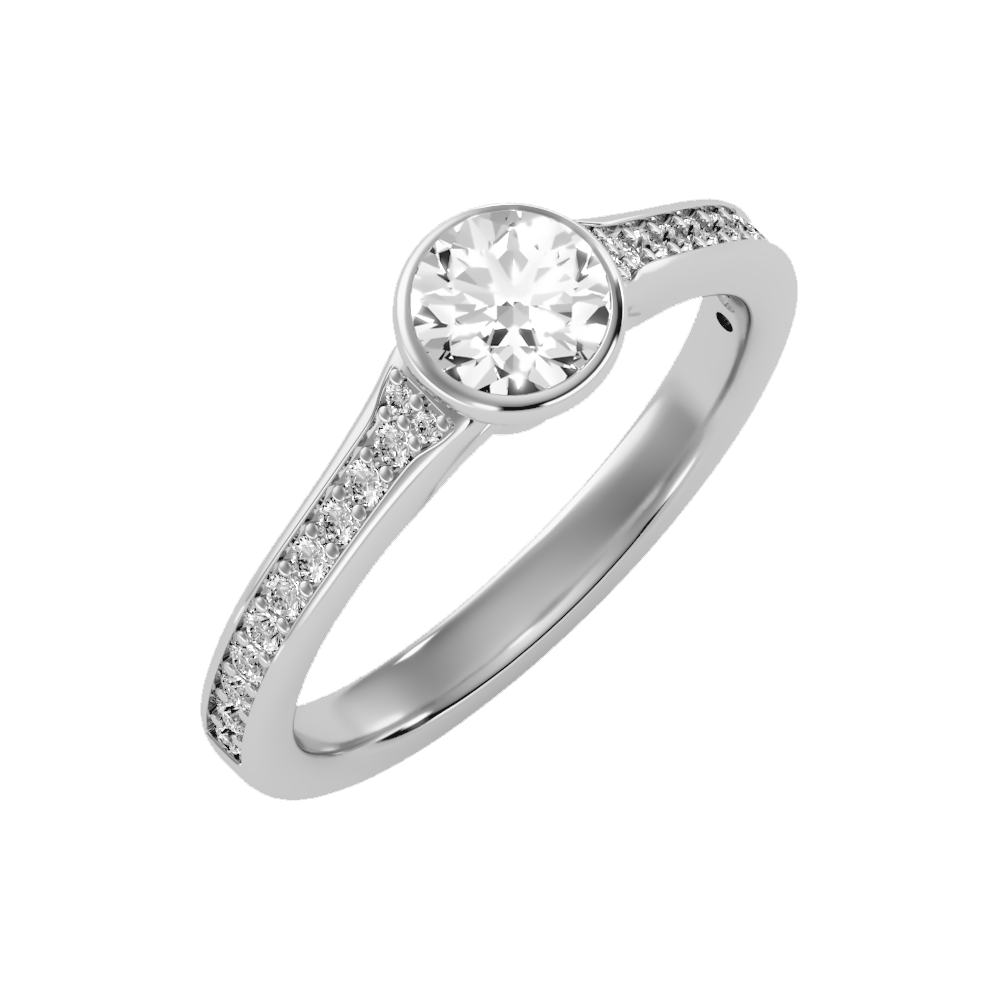 Sumptuous Solitaire Ring In 925 Sterling Silver - Five