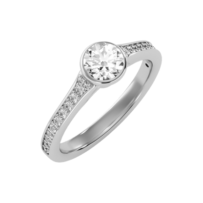 Sumptuous Solitaire Ring In 925 Sterling Silver - Five