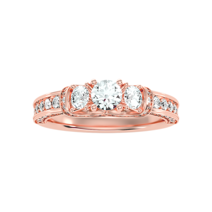 Sumptuous Three Stone Diamond Engagement Ring - Two