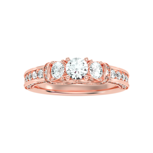 Sumptuous Three Stone Diamond Engagement Ring - Two