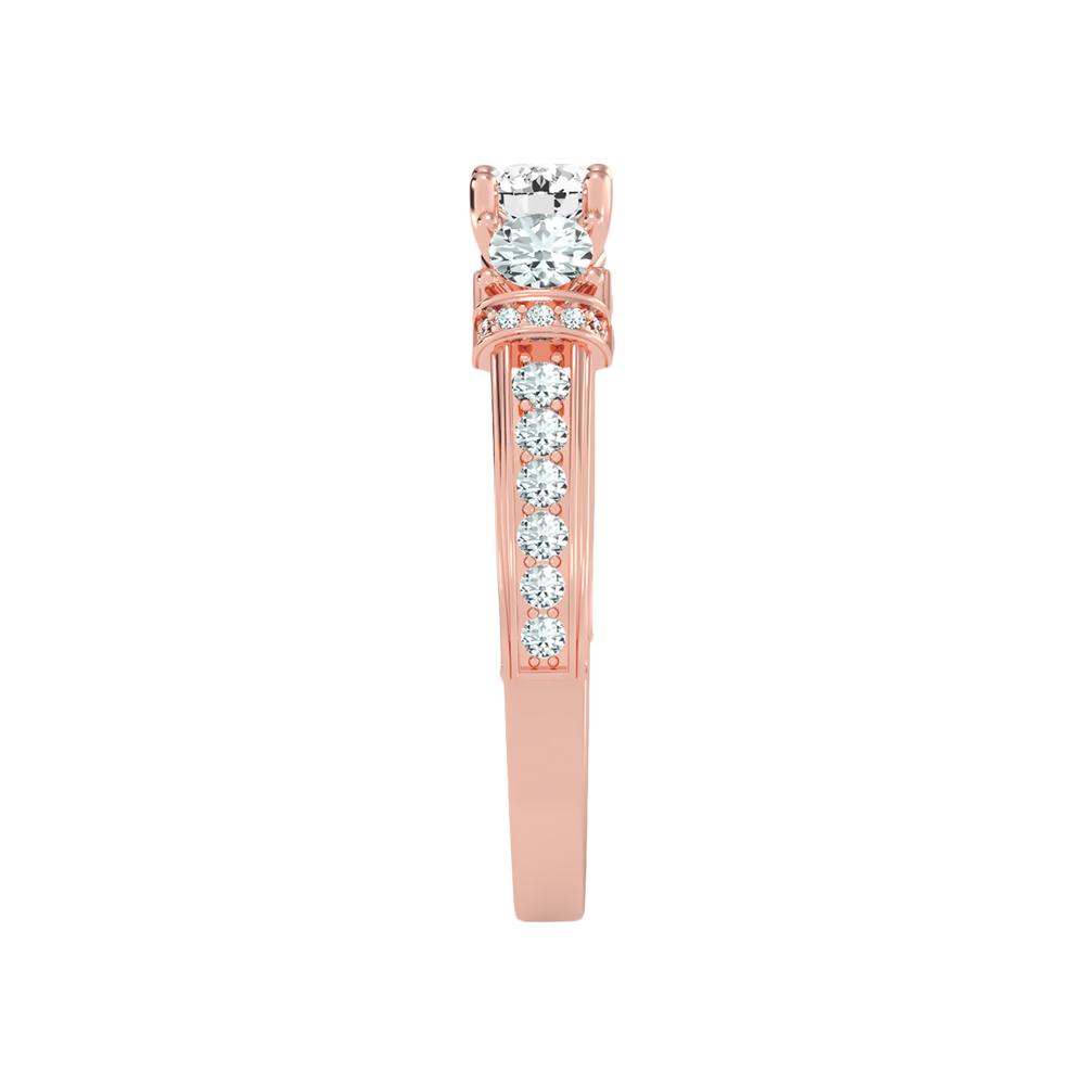 Sumptuous Three Stone Diamond Engagement Ring - Three