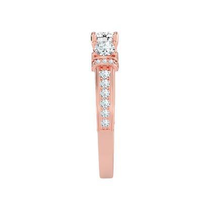Sumptuous Three Stone Diamond Engagement Ring - Three