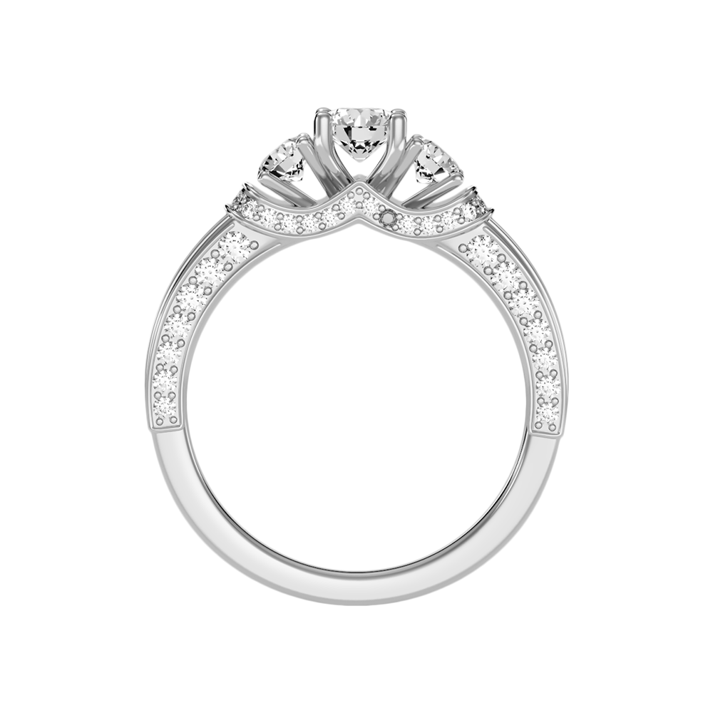 Sumptuous Three Stone Diamond Engagement Ring - Eight