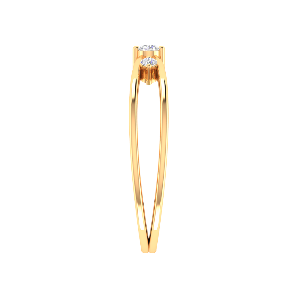 Sunshine Tri Stone Ring In 925 Sterling Silver - Eleven