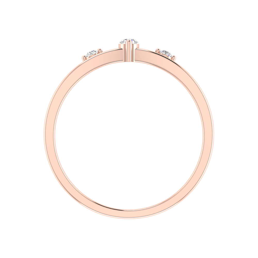 Sunshine Tri Stone Ring In 925 Sterling Silver - Four