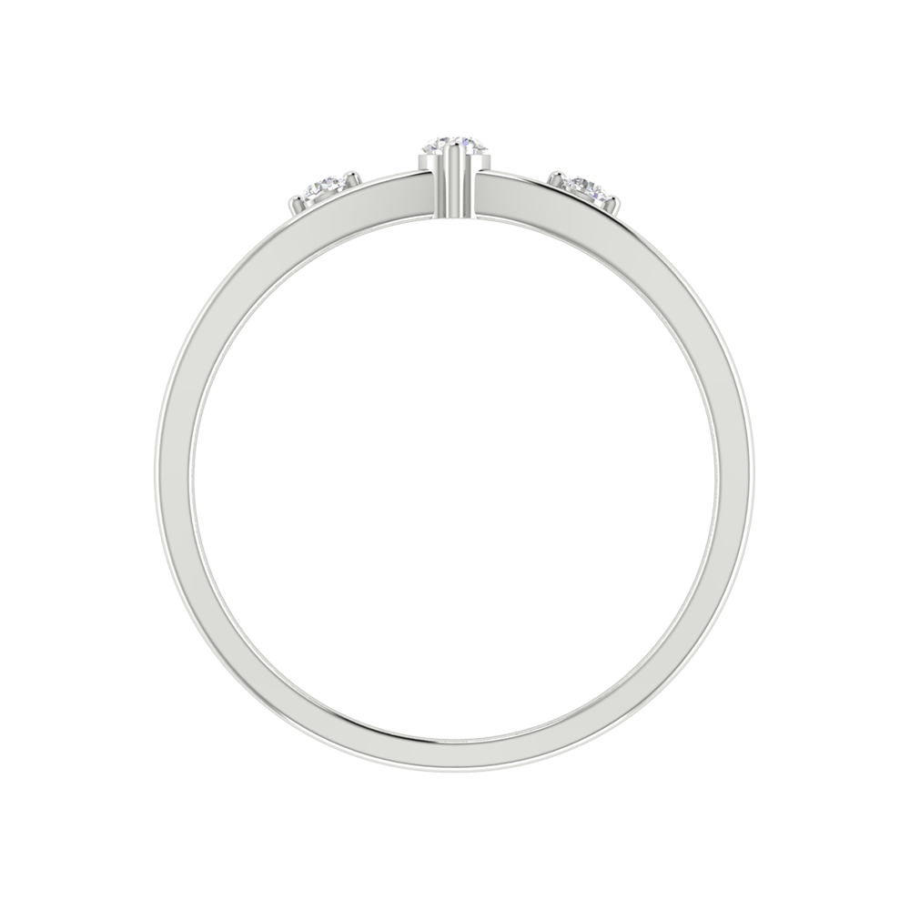 Sunshine Tri Stone Ring In 925 Sterling Silver - Eight
