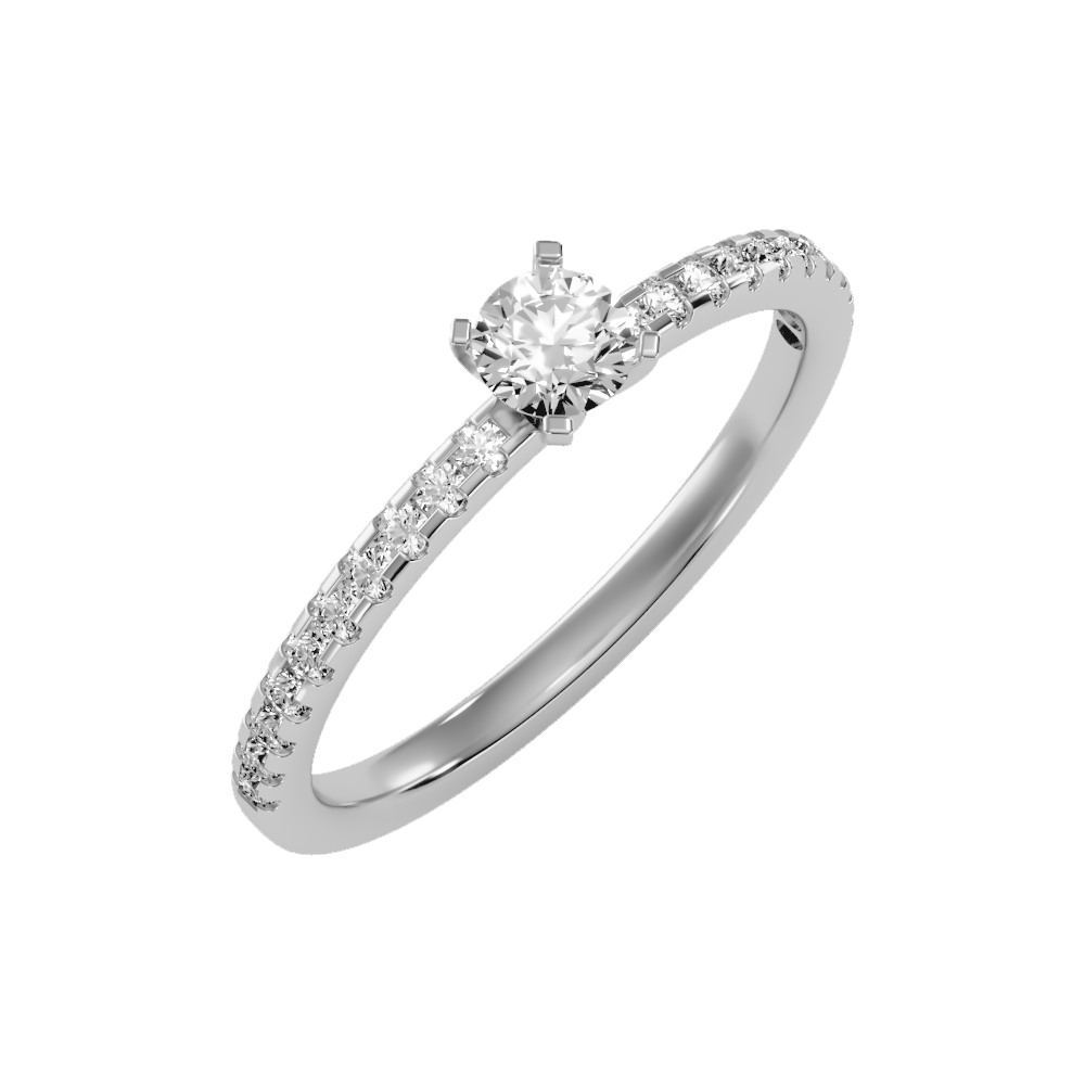 Superb Solitaire Ring In 925 Sterling Silver - Five