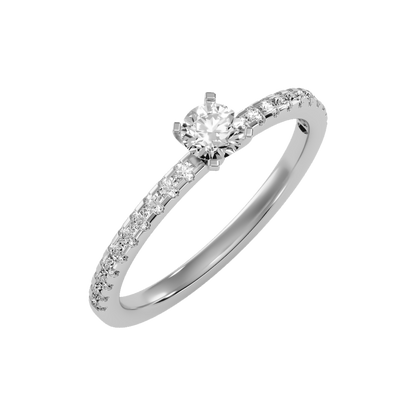 Superb Solitaire Ring In 925 Sterling Silver - Five