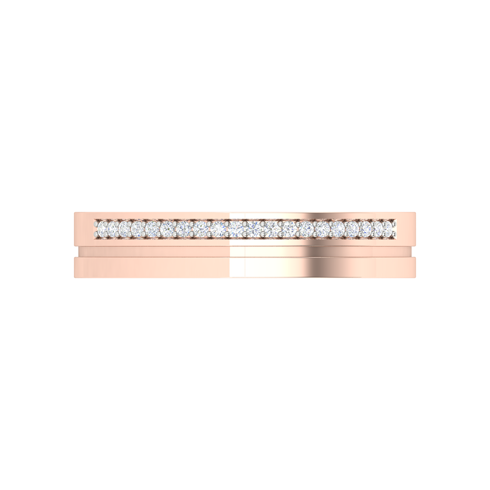 Superb Style Diamond Band In 925 Sterling Silver - Two