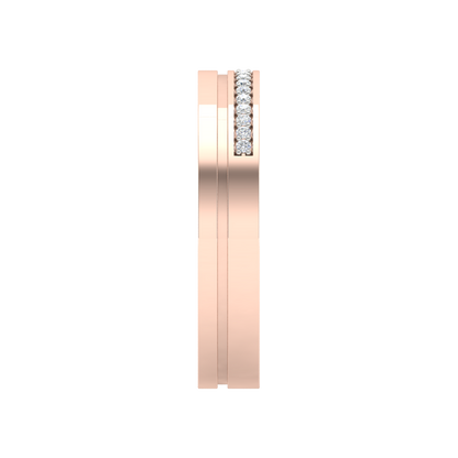 Superb Style Diamond Band In 925 Sterling Silver - Three