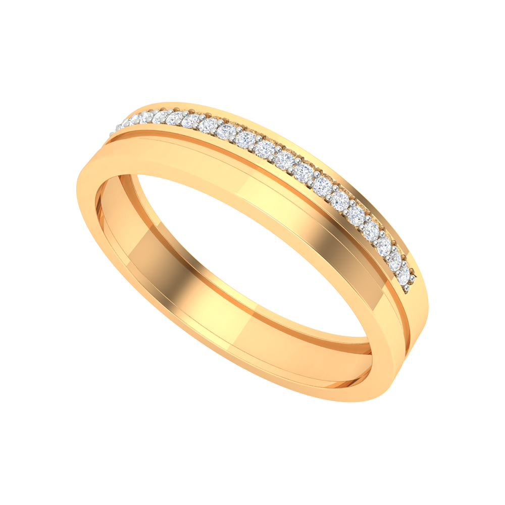 Superb Style Diamond Band In 925 Sterling Silver - Nine