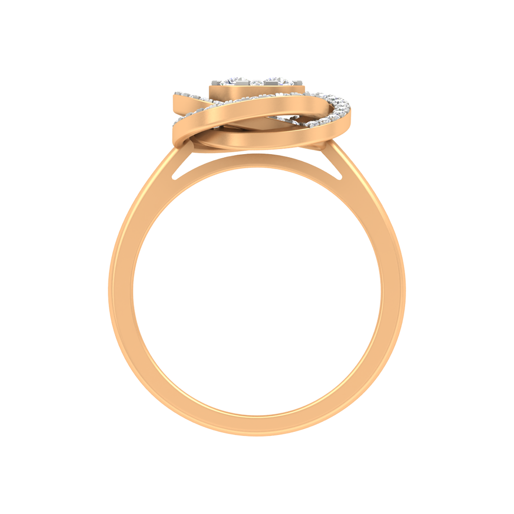 Superficial Band Cluster Ring In 925 Sterling Silver - Twelve