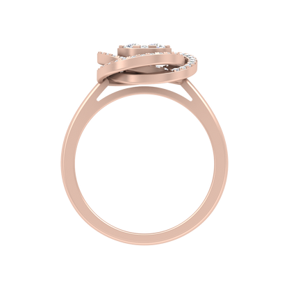 Superficial Band Cluster Ring In 925 Sterling Silver - Four
