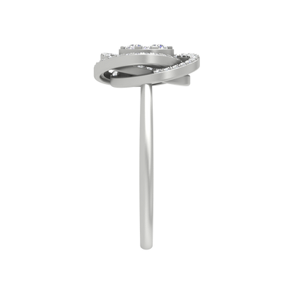 Superficial Band Cluster Ring In 925 Sterling Silver - Seven