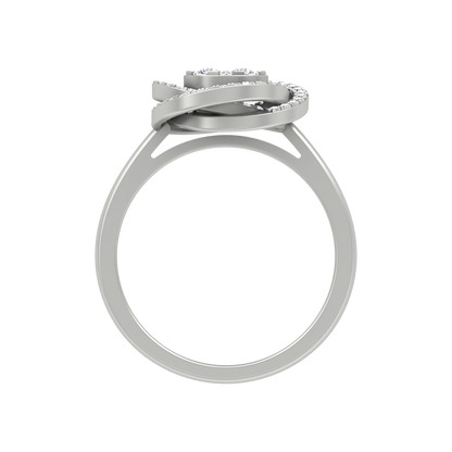 Superficial Band Cluster Ring In 925 Sterling Silver - Eight