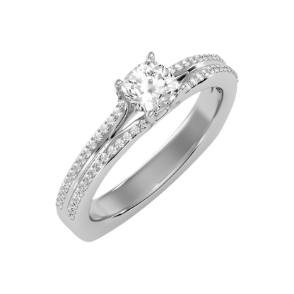 Superior Solitaire Ring In 925 Sterling Silver - One