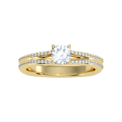 Superior Solitaire Ring In 925 Sterling Silver - Ten