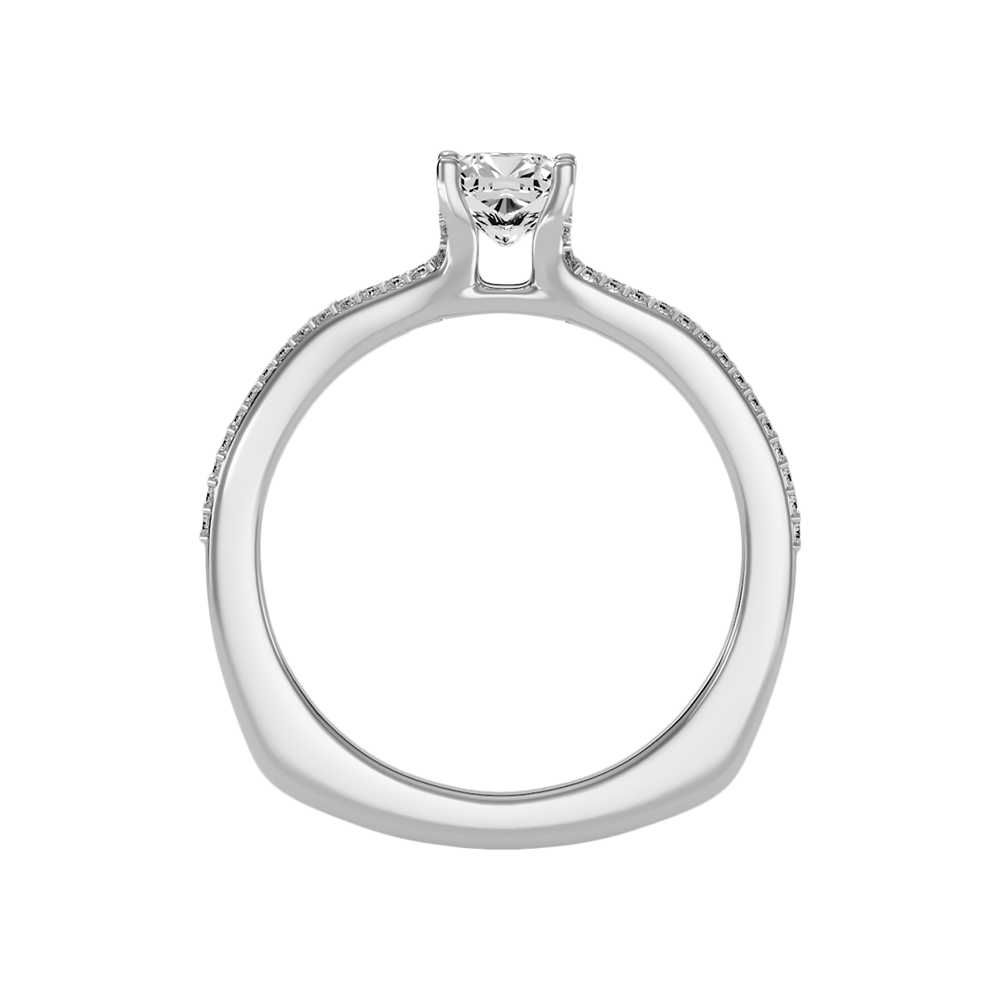 Superior Solitaire Ring In 925 Sterling Silver - Two