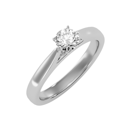 Super Classic Solitaire Ring In 925 Sterling Silver - One